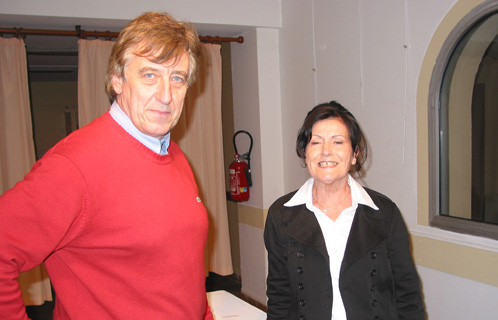 Jean-Michel Berenguier, Président de l'association “Le Rendez-Vous des Idées” et Liliane Manfredi, conférencière d'un soir.
